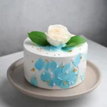 Aqua Blue Cream Cake